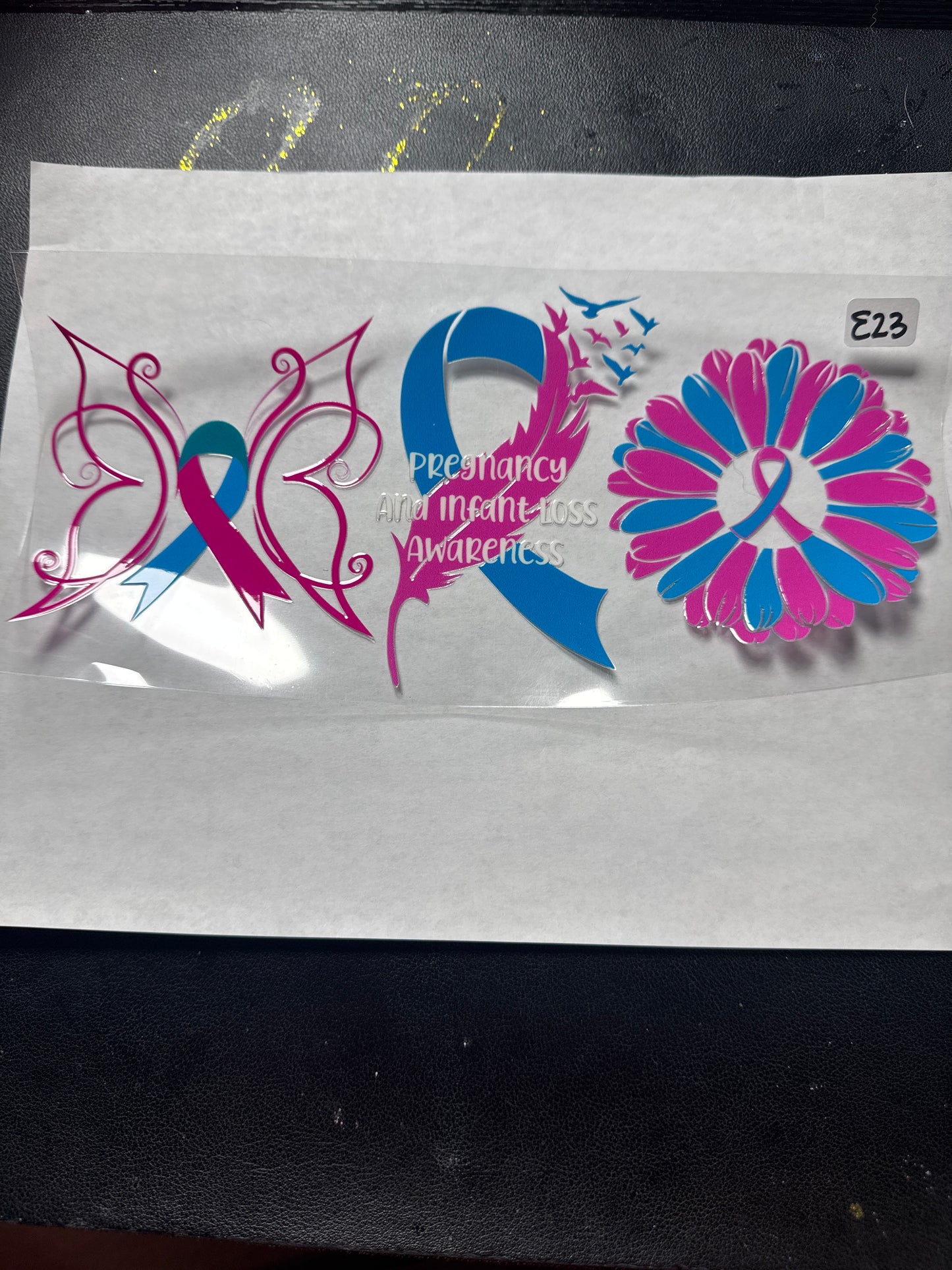E23 Pregnancy and infant loss awareness wrap style 2