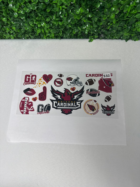 S32 Cardinals Football Sports UVDTF wrap