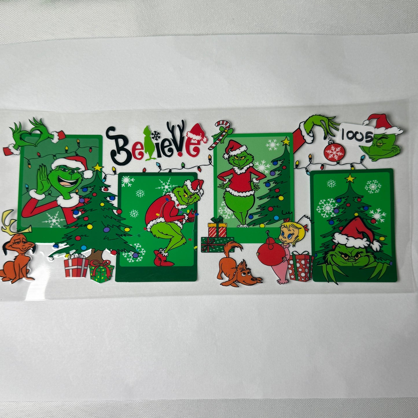 Grumpy Green Man Christmas UVDTF Cup Wraps