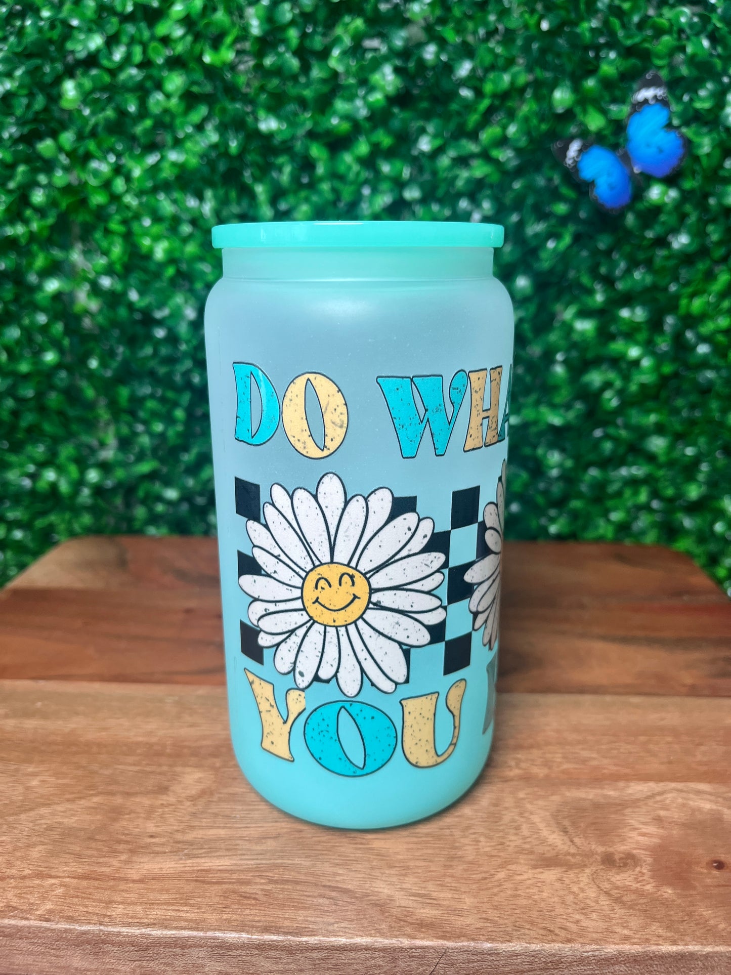 16oz Flower UVDTF Glass Cup