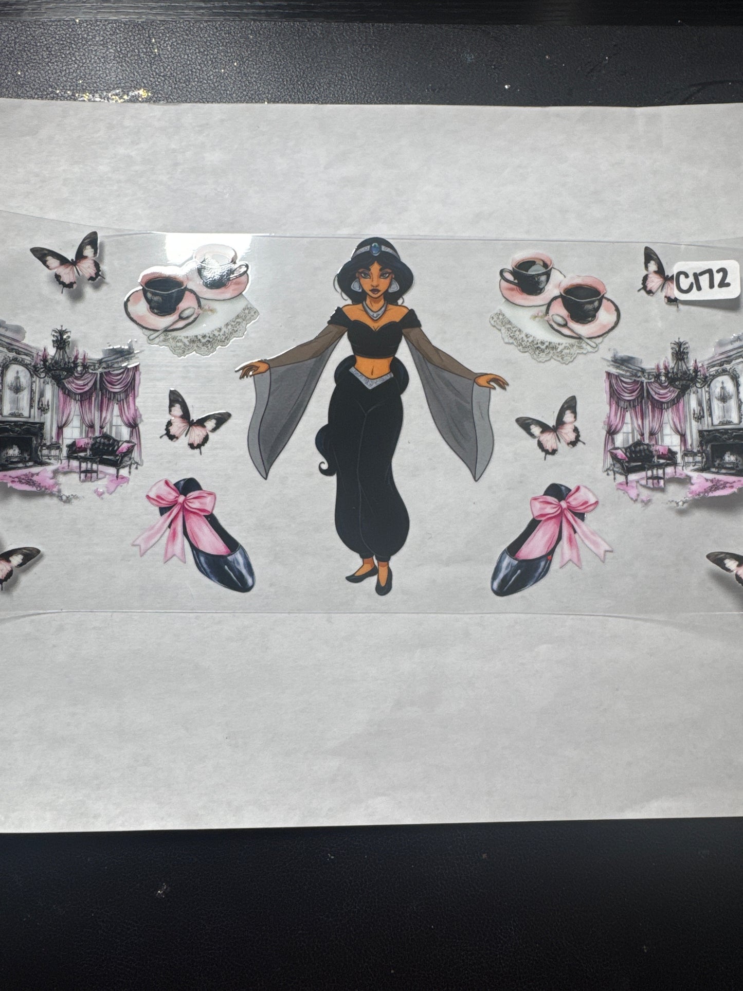 C172 Dark and moody princess uvdtf wrap