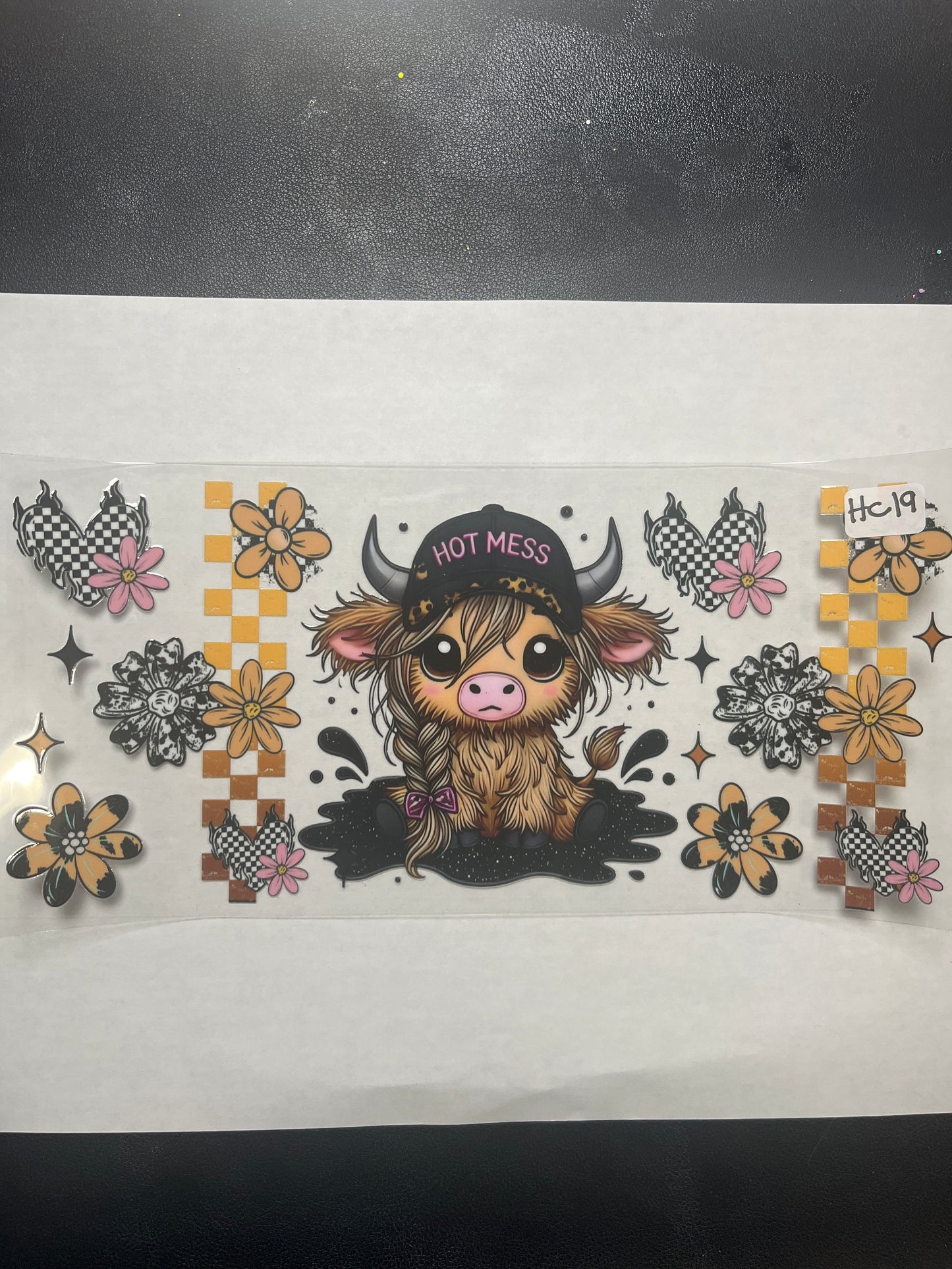 HC19 Highland Cow UVDTF Wrap