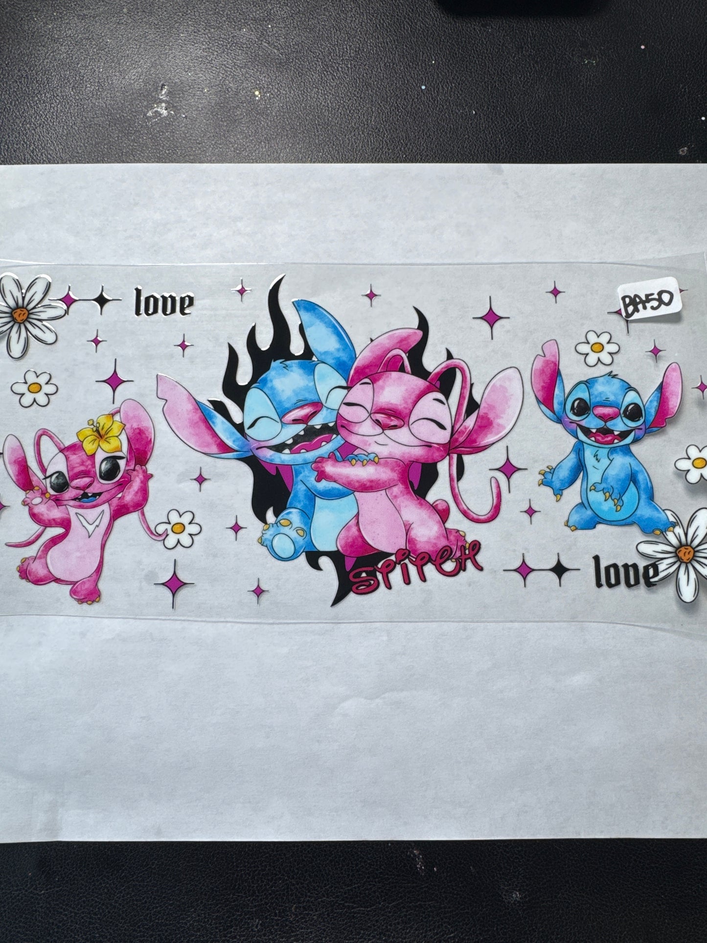 BA 50 Blue and pink alien uvdtf wrap