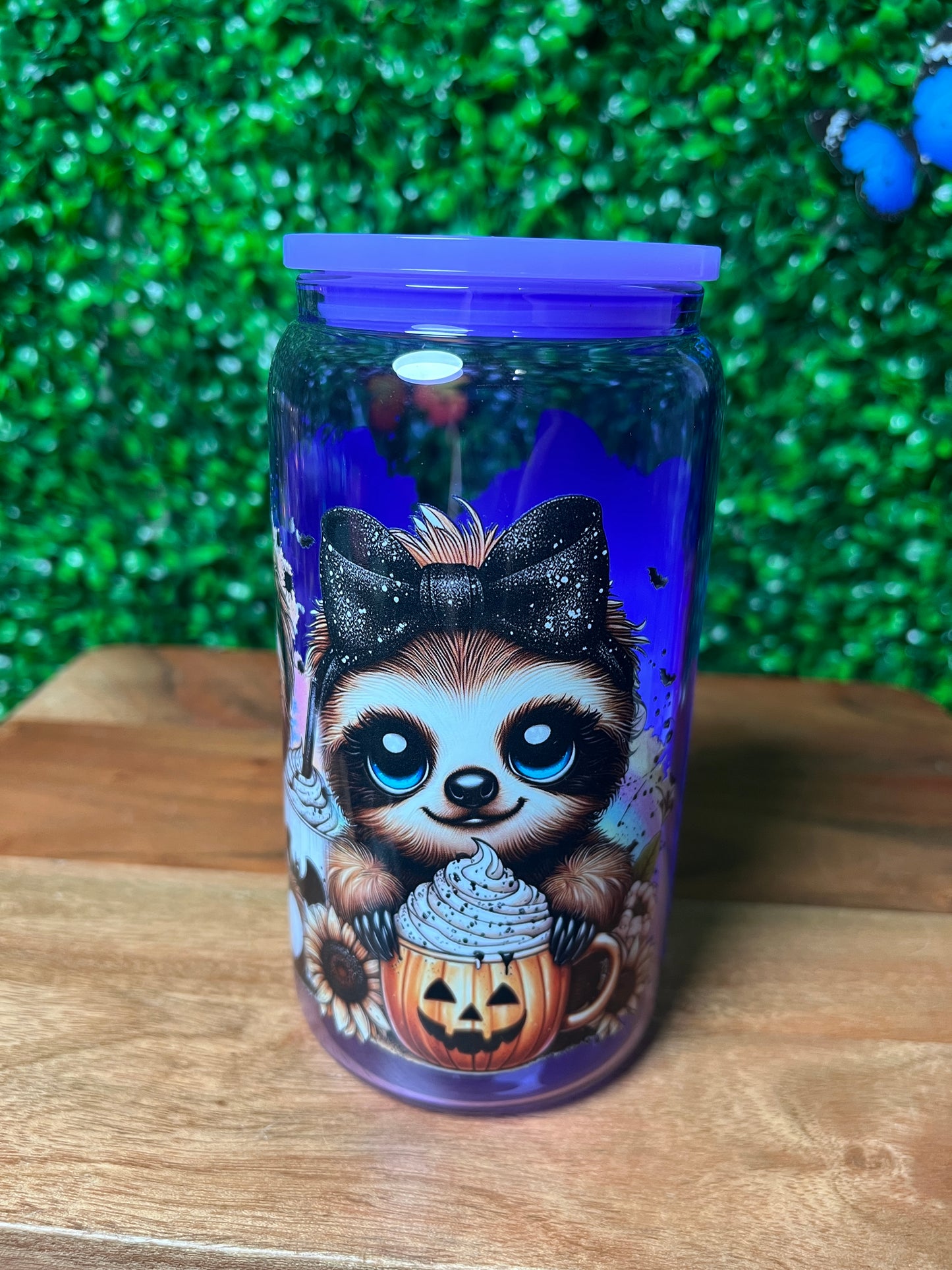 16oz Animal Halloween UVDTF Glass Cup
