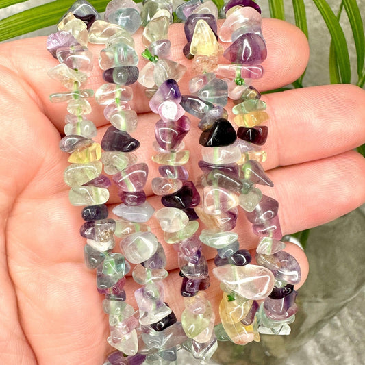 Fluorite chip bracelet