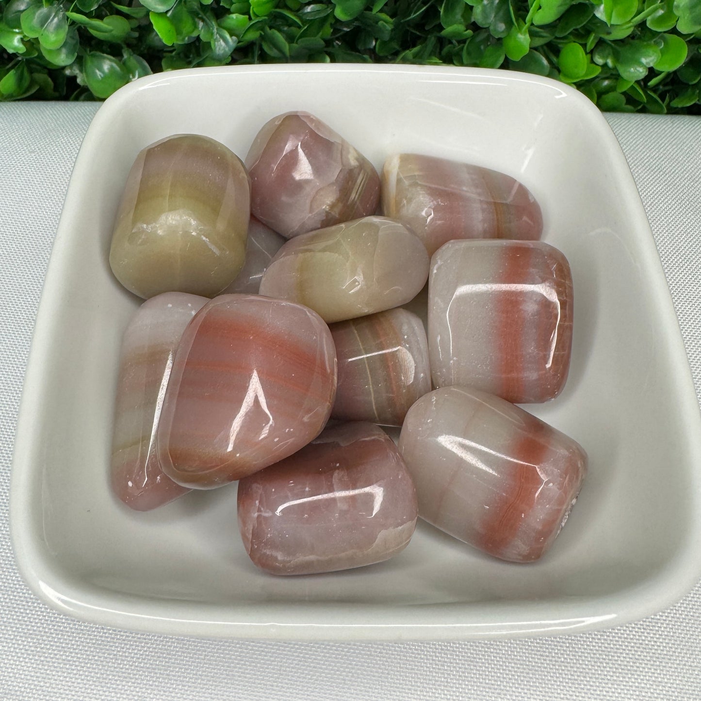 Pink Banded Onyx Tumbles