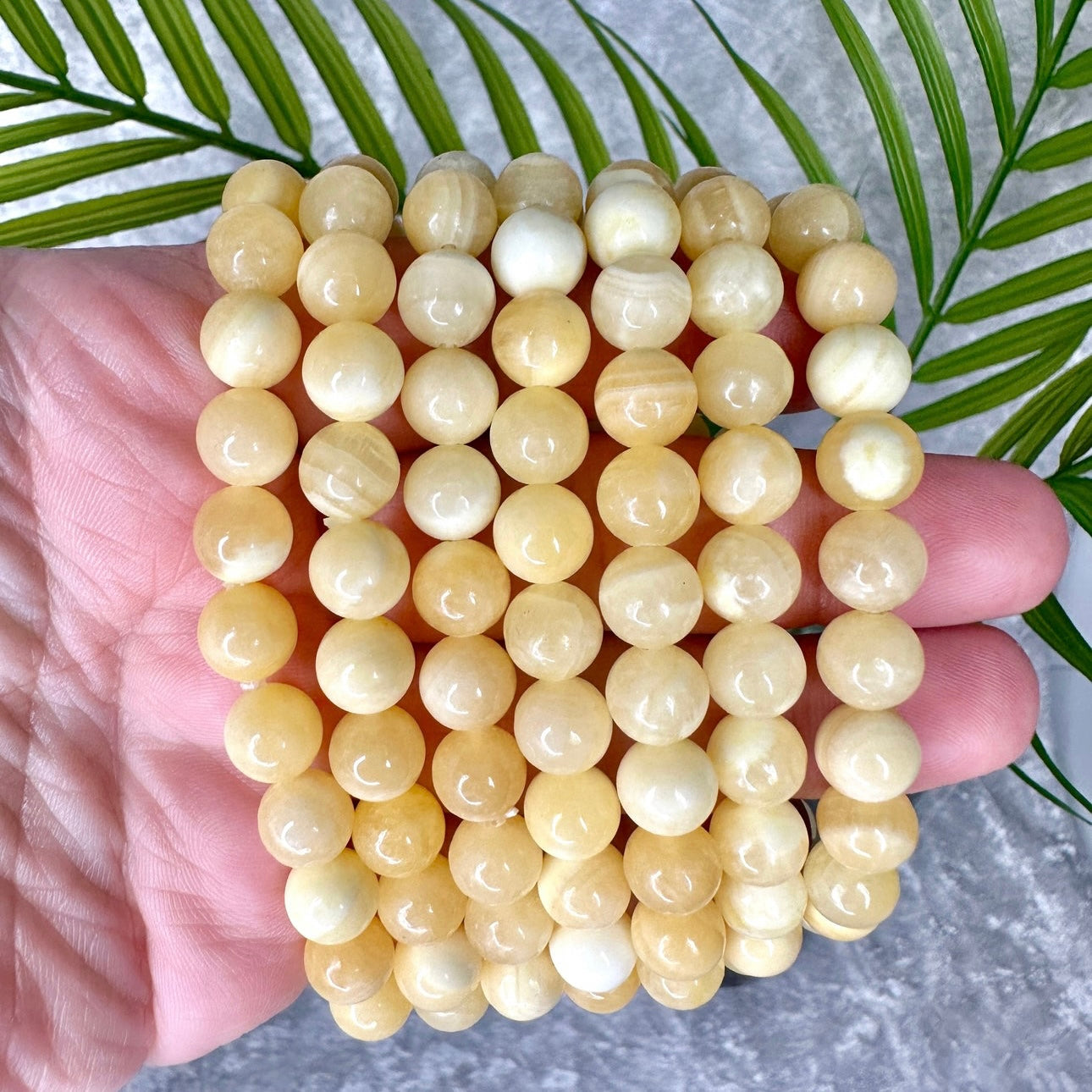 8mm Yellow Calcite Bracelets