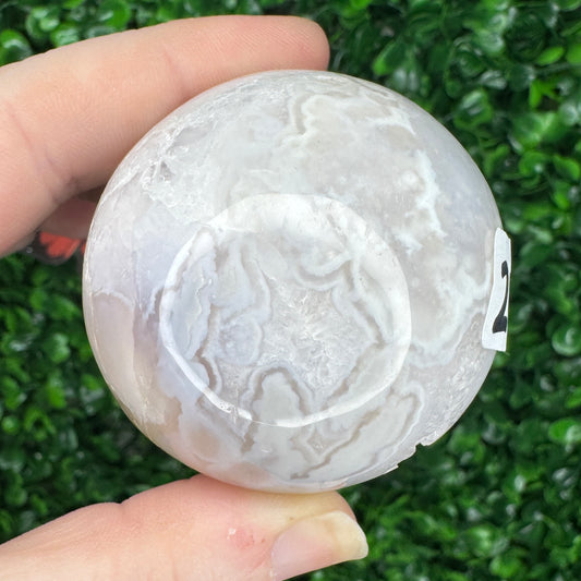 White Plume Agate Sphere 26