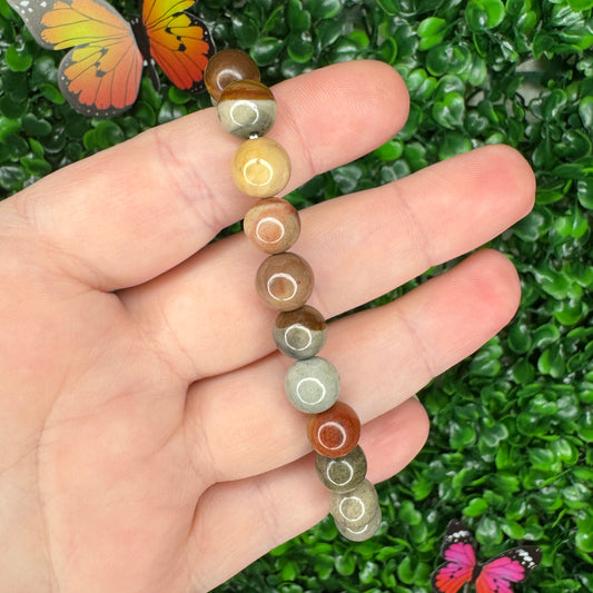 8mm Polychrome Jasper Bracelet