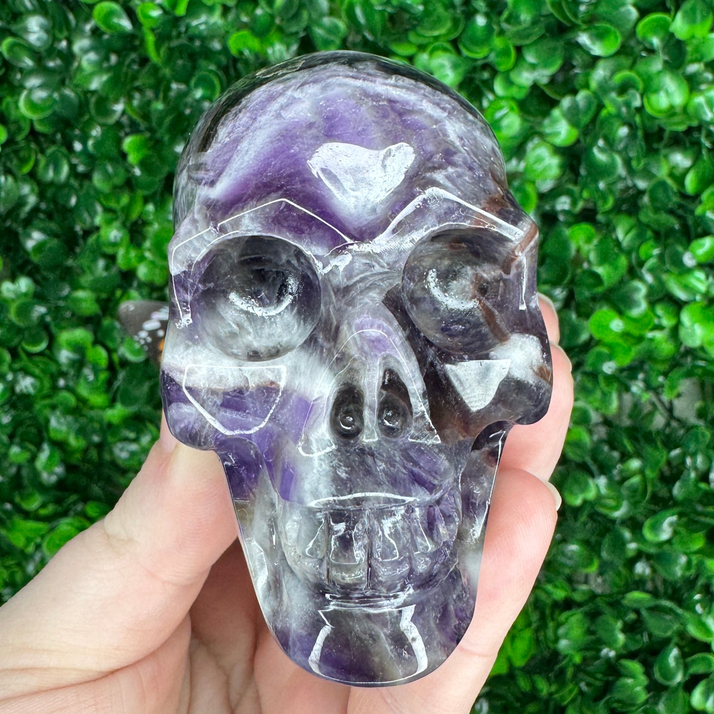 Dream Amethyst Skull Carving