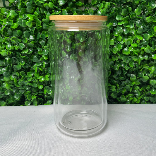 16oz Glass Snowglobe cup