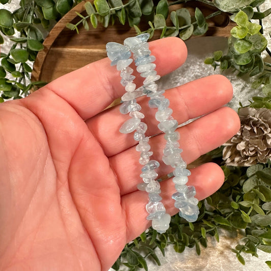 Aquamarine Chip Bracelet