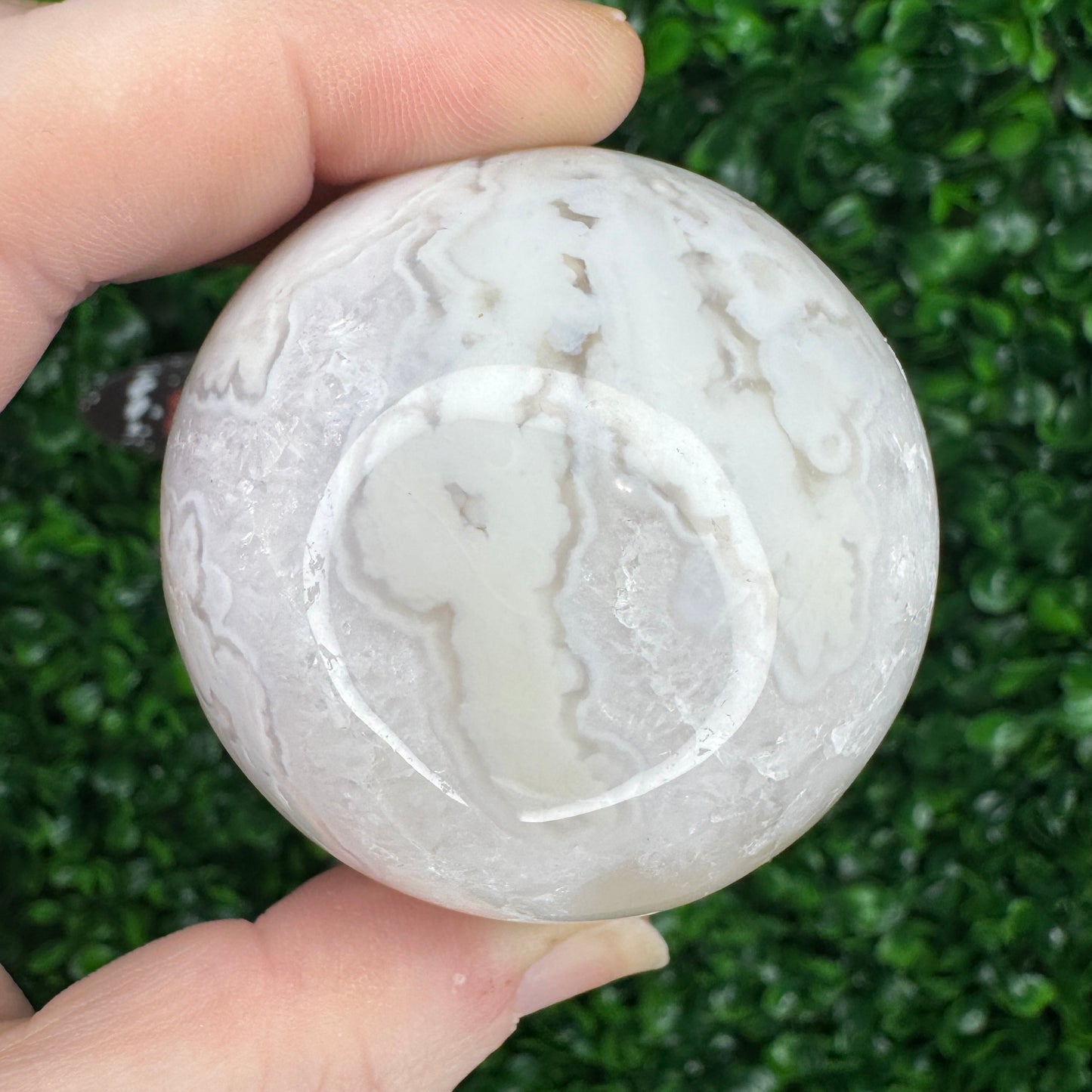 White Plume Agate Sphere 26