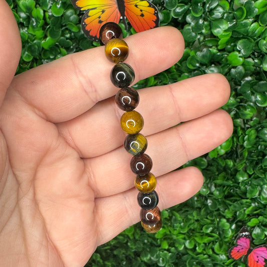 8mm Mixed Tigers Eye Bracelet