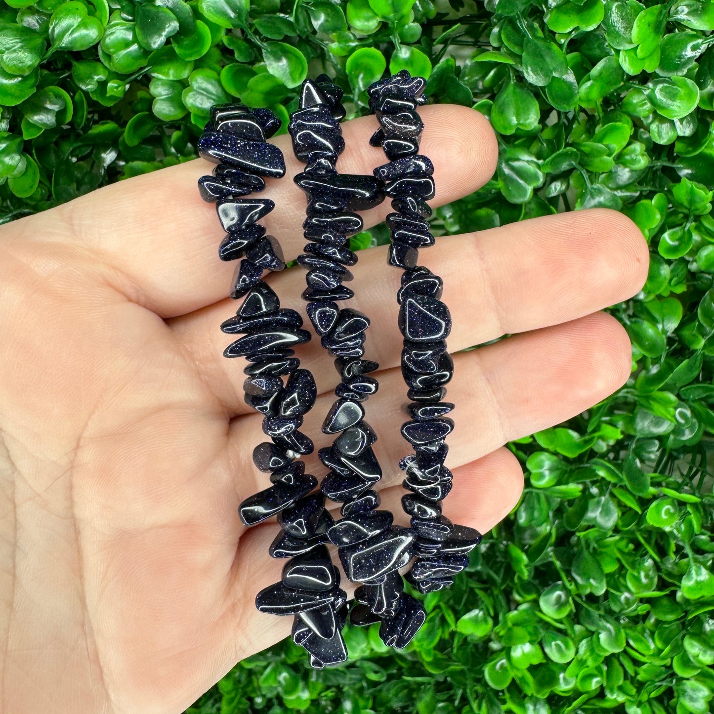 Blue Sandstone Chip Bracelet