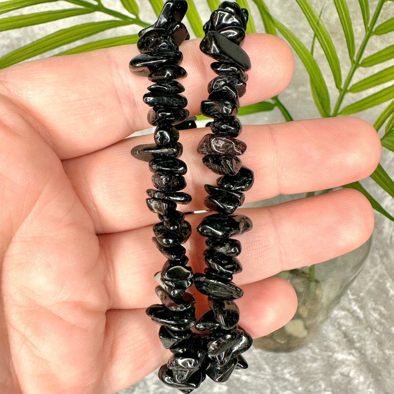 Black Obsidian Chip bracelet