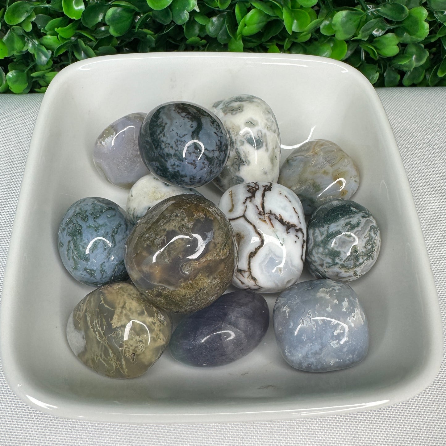 Moss Agate Tumbles