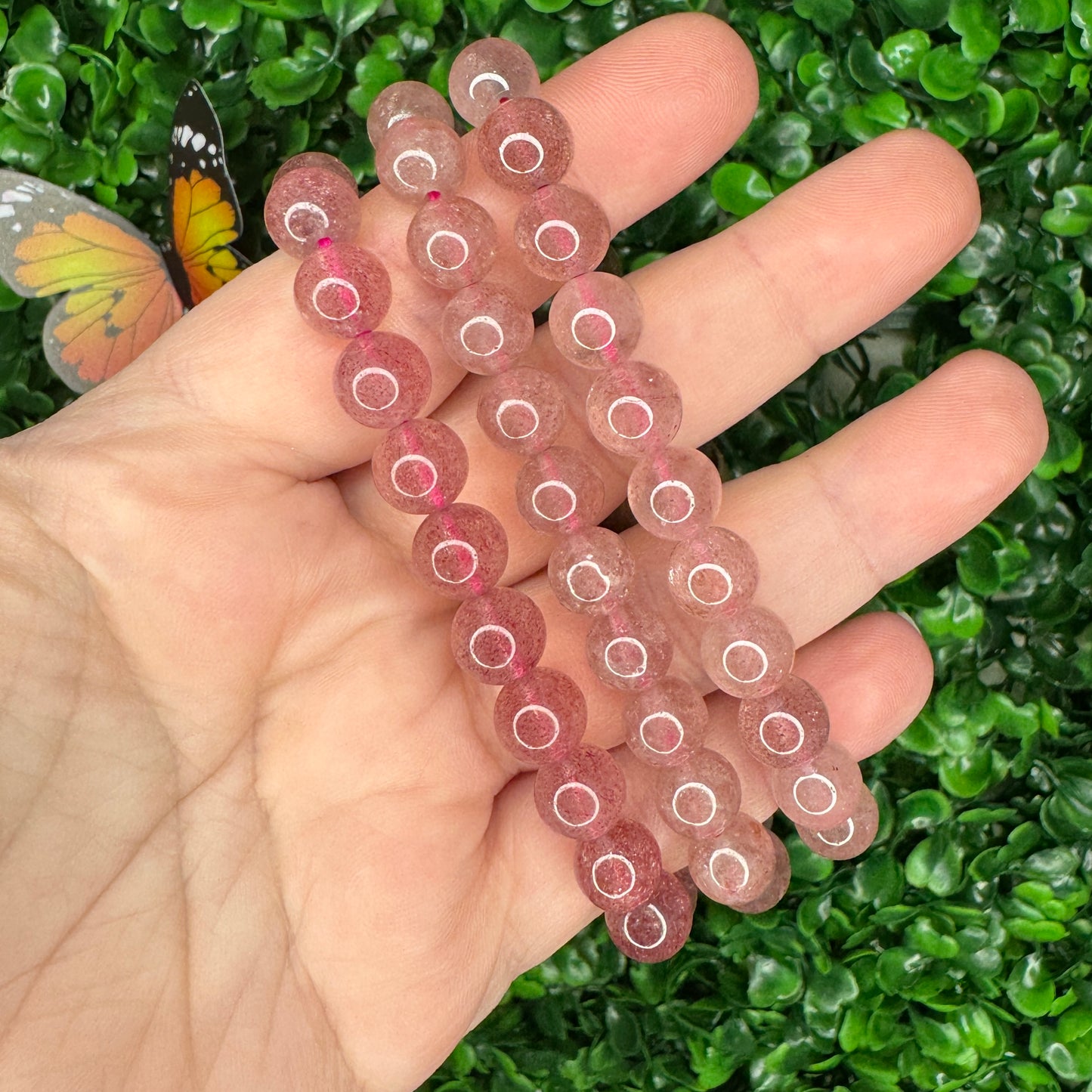 8mm Strawberry Quartz Bracelet