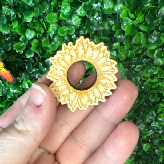 Wooden Sunflower Sphere Stand