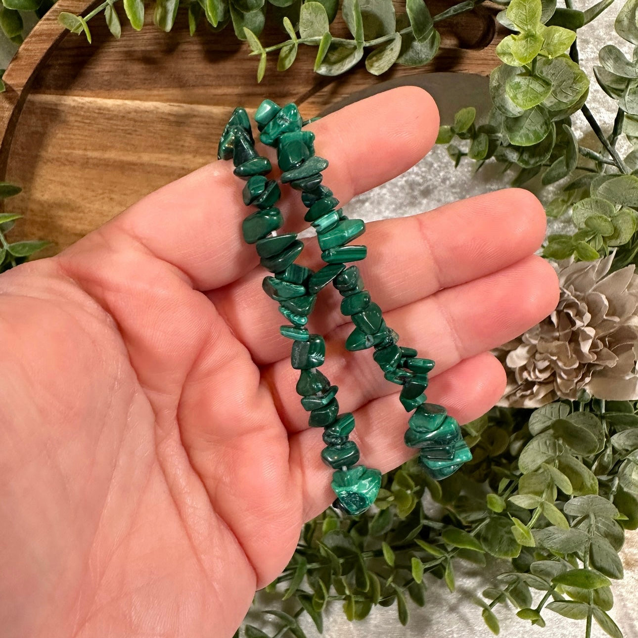 Malachite Chip Bracelet