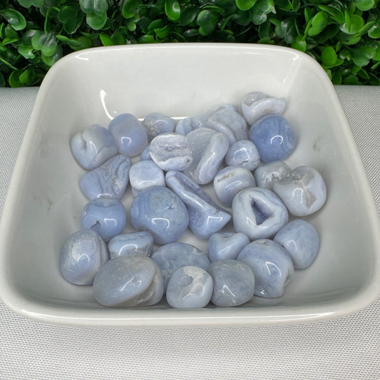 Small Druzy Blue Lace Agate Tumble