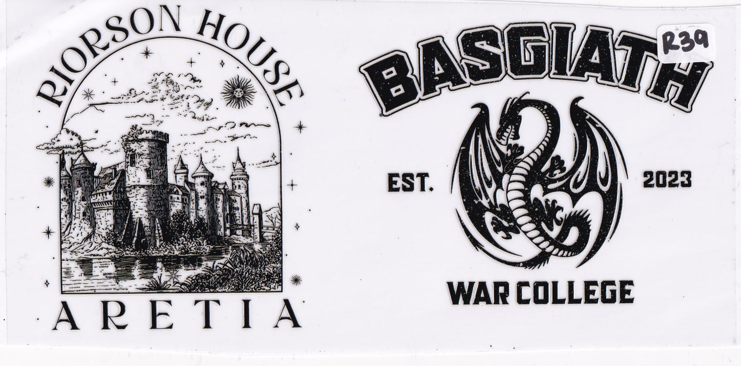 R39 Basgiath Dragon Castles Books UVDTF Wrap