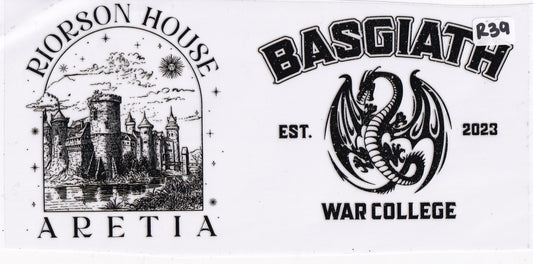 R39 Basgiath Dragon Castles Books UVDTF Wrap