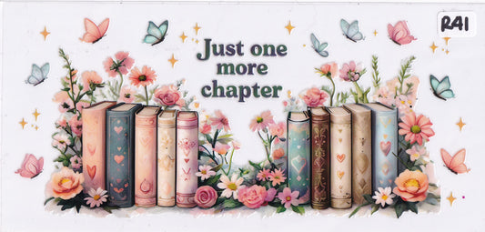 R41 Flowers Butterflies Books UVDTF Wrap