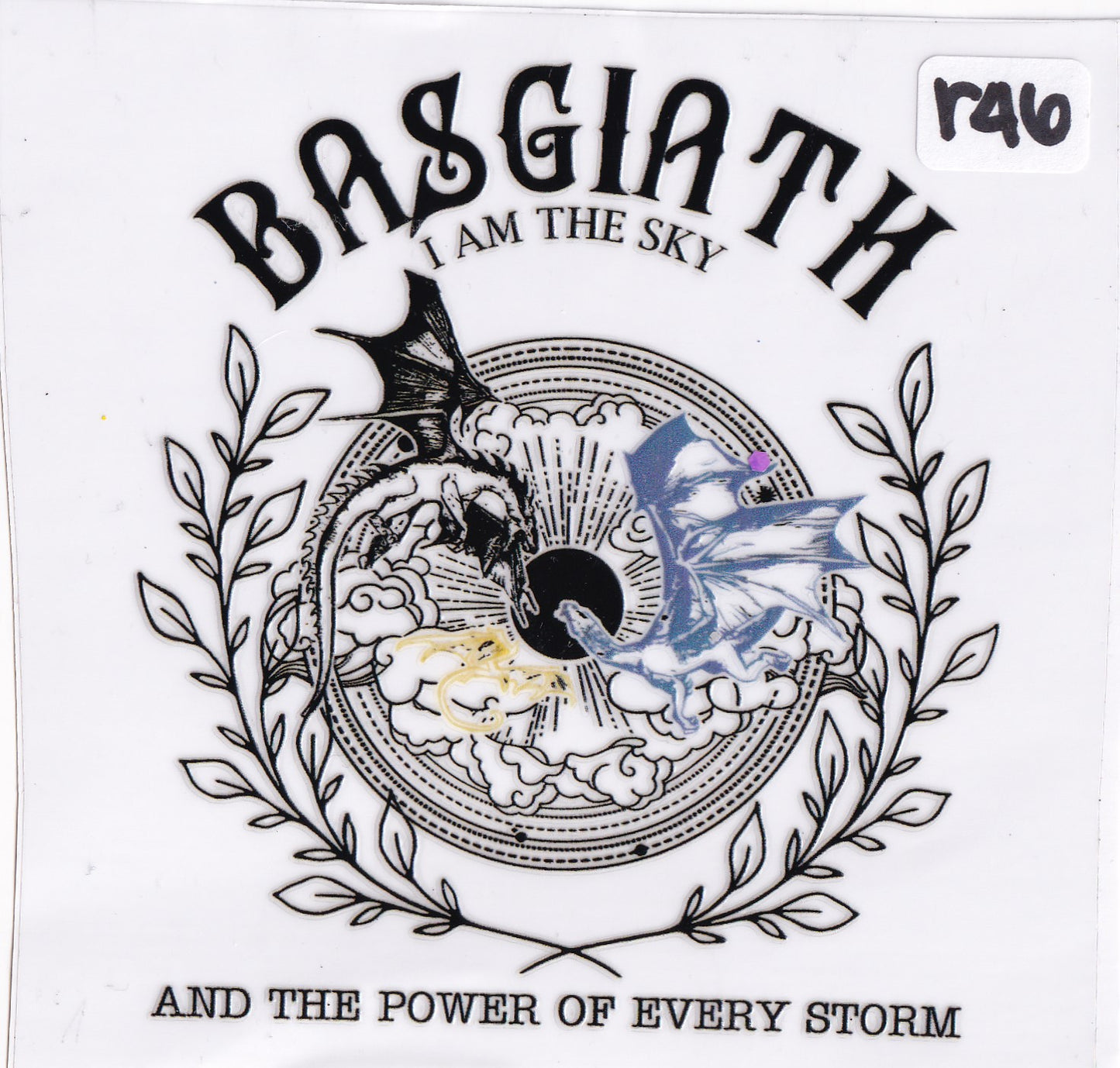 R46 Basgiath Dragons Books UVDTF Wrap