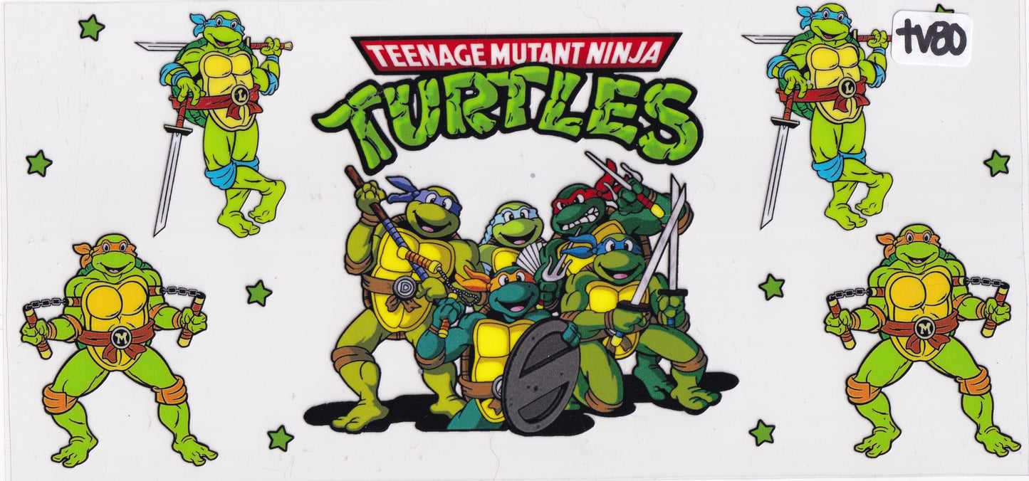 TV80 Kids Turtle Characters UVDTF Wrap