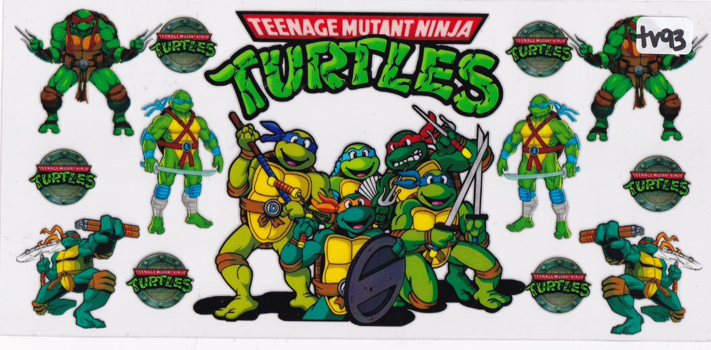 TV93 Kids Turtle Characters UVDTF Wrap