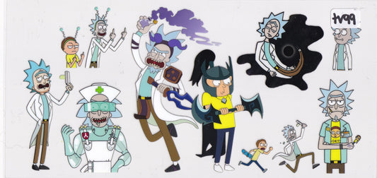 TV99 Funny Rick TV Characters UVDTF Wrap