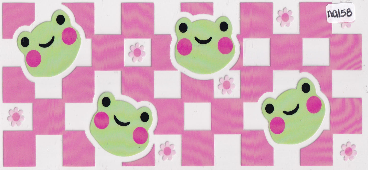 NA158 Frog Pattern UVDTF Wrap