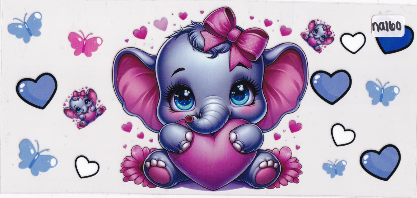 NA160 Elephant Hearts UVDTF Wrap