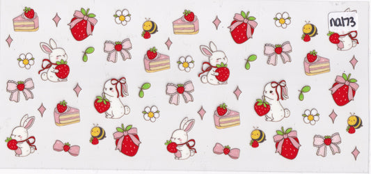 NA173 Food Treats Ribbon Bunny UVDTF Wrap