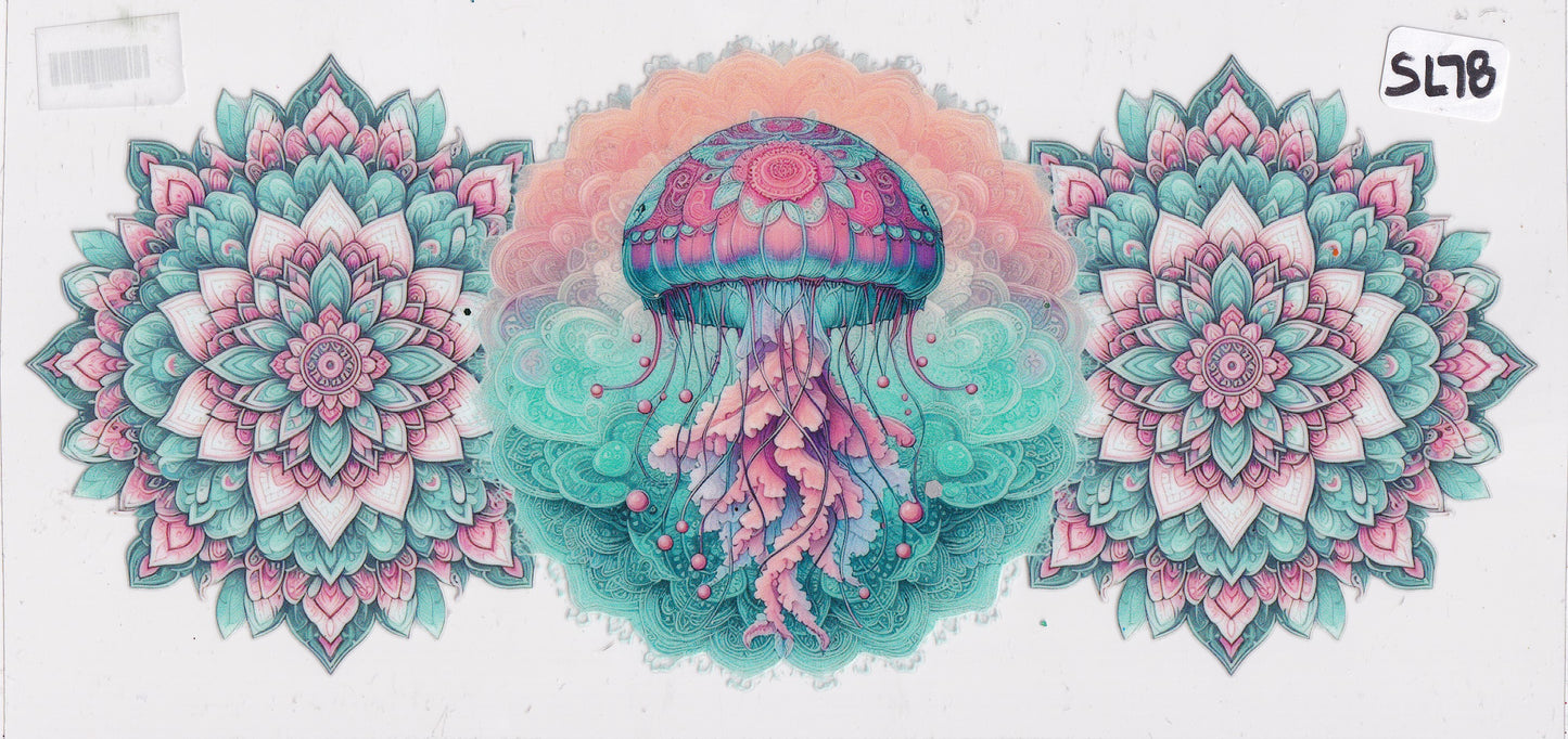 SL78 Mandala Jellyfish UVDTF Wrap
