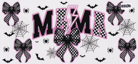 MA136 Mama Mom Ribbons Halloween UVDTF Wrap