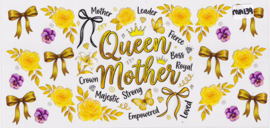 MA139 Mama Mom Queen Ribbons UVDTF Wrap