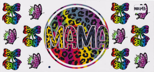 MA143 Mama Mom Ribbons UVDTF Wrap