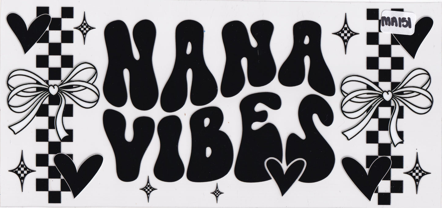 MA151 Nana Vibes Grandma UVDTF Wrap