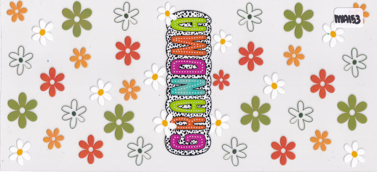 MA153 Grandma Flowers UVDTF Wrap