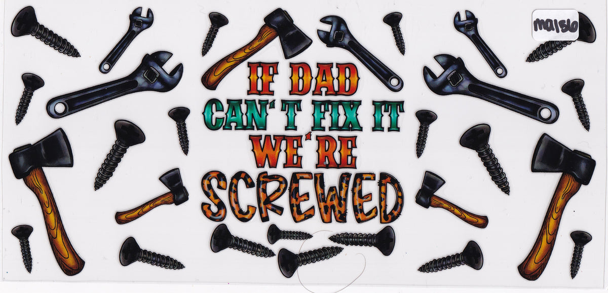 MA156 Dad Fix It Tools UVDTF Wrap