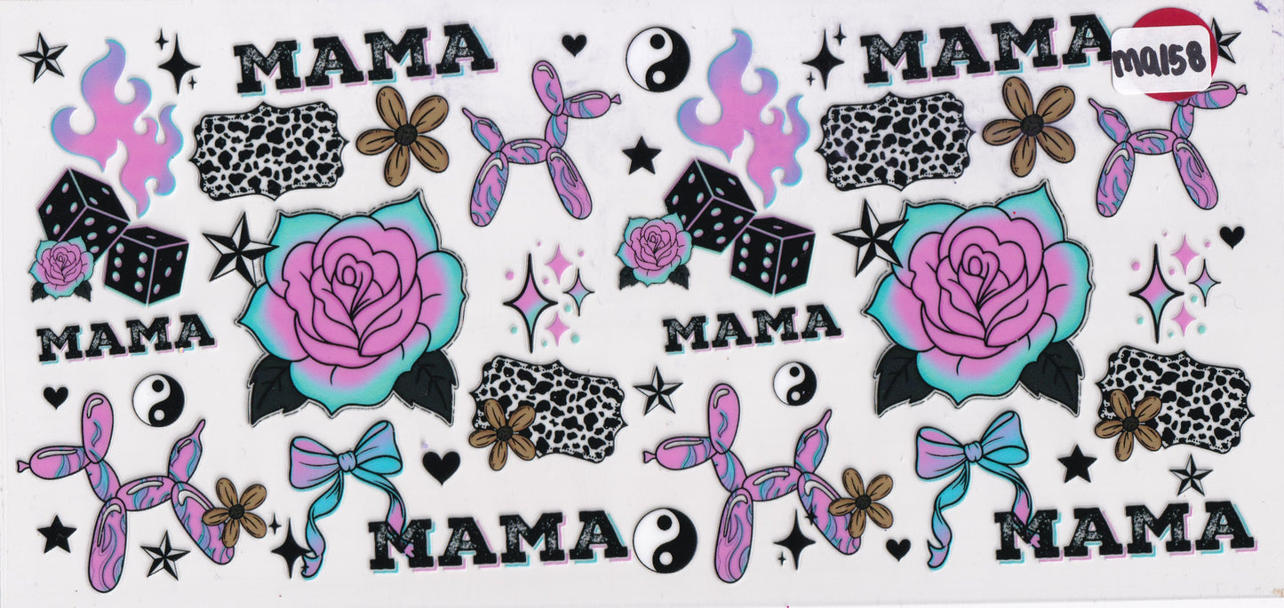 MA158 Mama Mom UVDTF Wrap