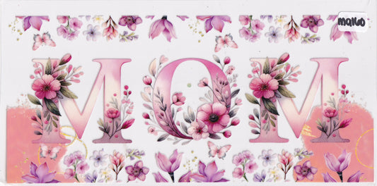 MA160 Mama Mom Flowers UVDTF Wrap