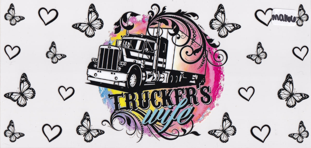 MA166 Trucker Wife UVDTF Wrap