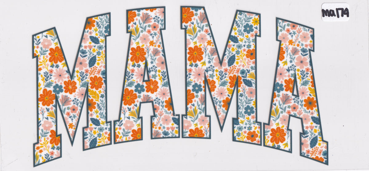 MA174 Mama Mom Pattern UVDTF Wrap