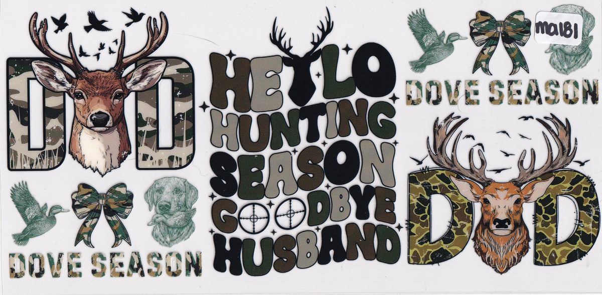 MA181 Hunting Husband Dad UVDTF Wrap