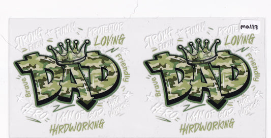 MA183 Dad Father Family UVDTF Wrap