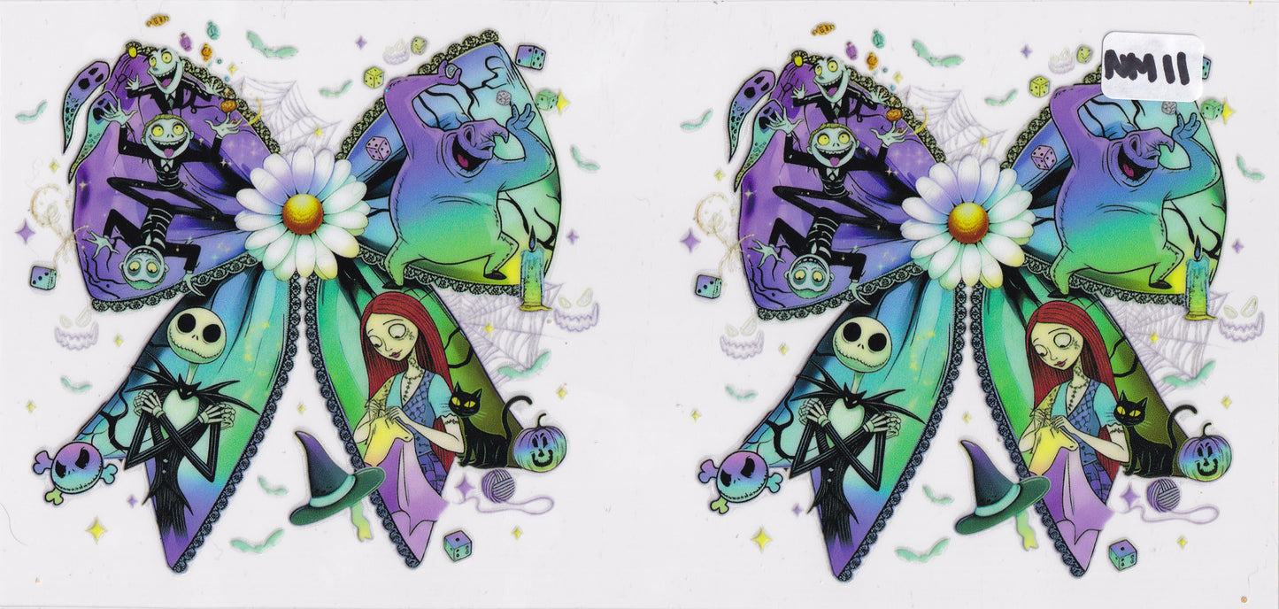NM11 Halloween Nightmare Characters Ribbons UVDTF Wrap