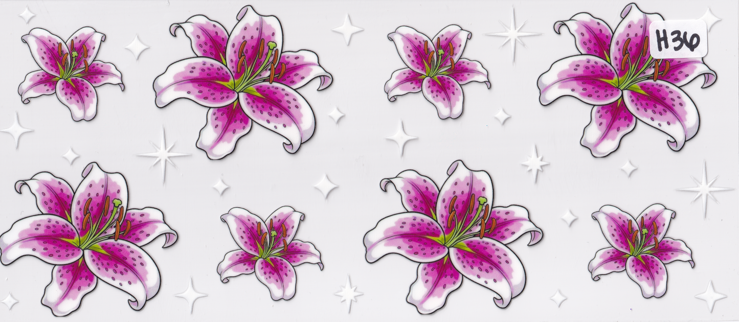 H36 Flowers Stars UVDTF Wrap